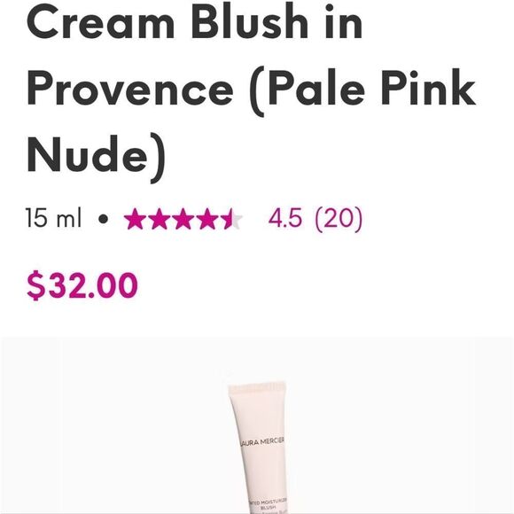 LAURA MERCIER Moisturizing Cream Blush in Provence Pale Pink Nude NEW - Picture 7 of 12